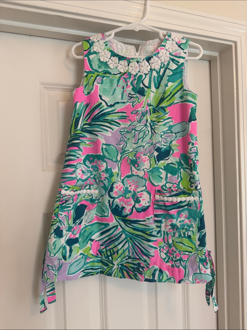 Lilly Pulitzer Tropical Floral Shift Dress in Pink and Green - Early Bloom